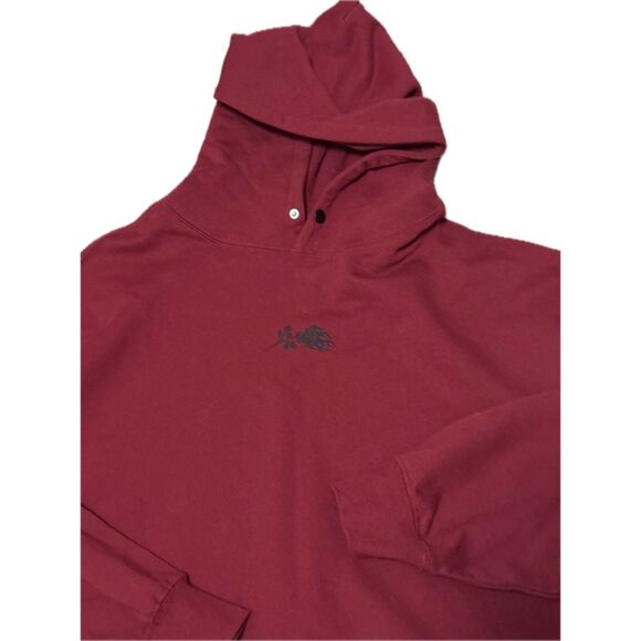 Civil Regime "Roses From Concrete" Hoodie 3XL NWT Burgundy Skull Streetwear - Picture 2 of 6
